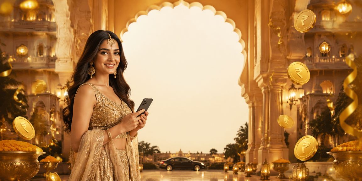 India mobile casino with traditional lehenga game theme
